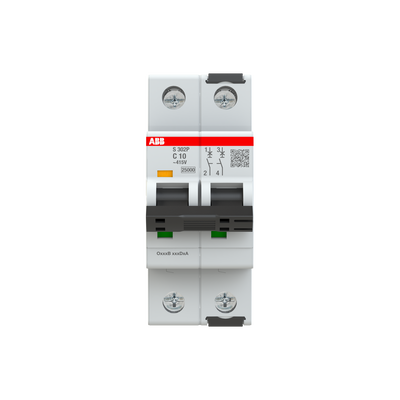 Miniature Circuit Breaker - S300P - 2P - 10 A - C - (AC) 25 kA