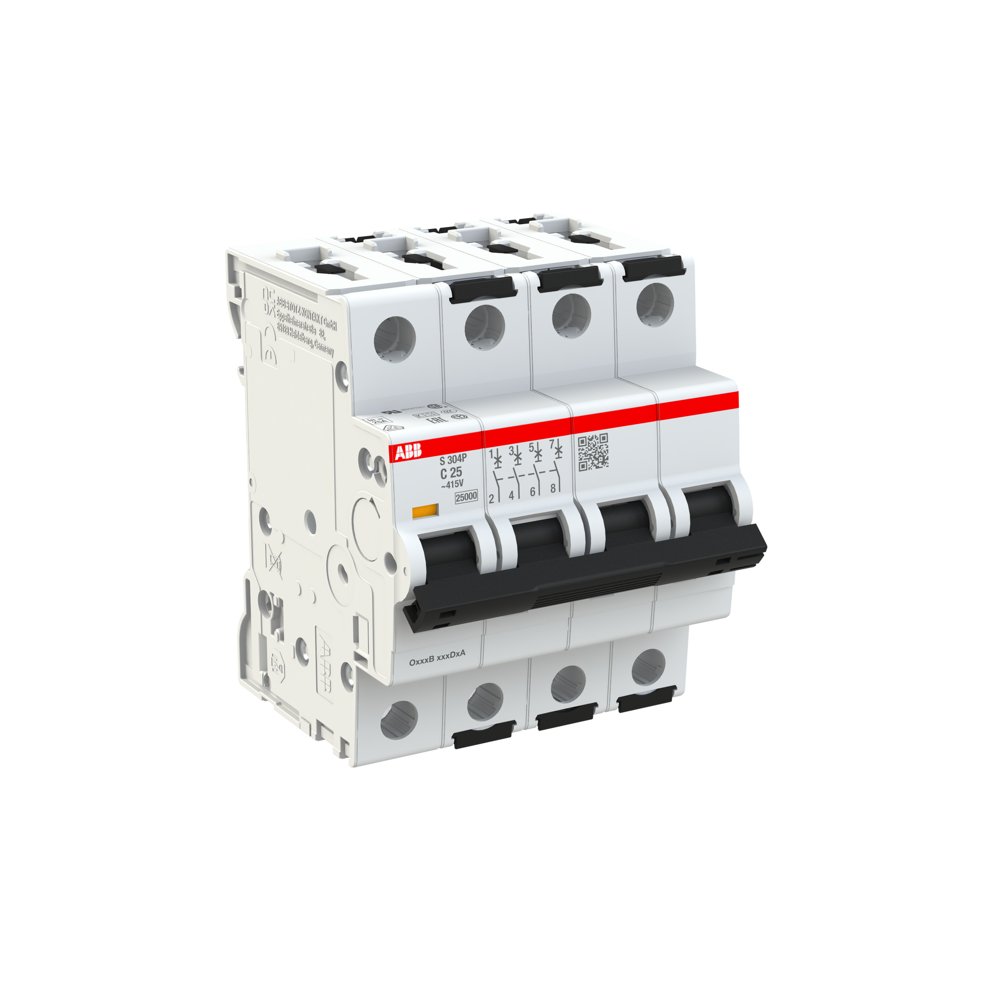 Miniature Circuit Breaker - S300P - 4P - 25 A - C - (AC) 25 kA