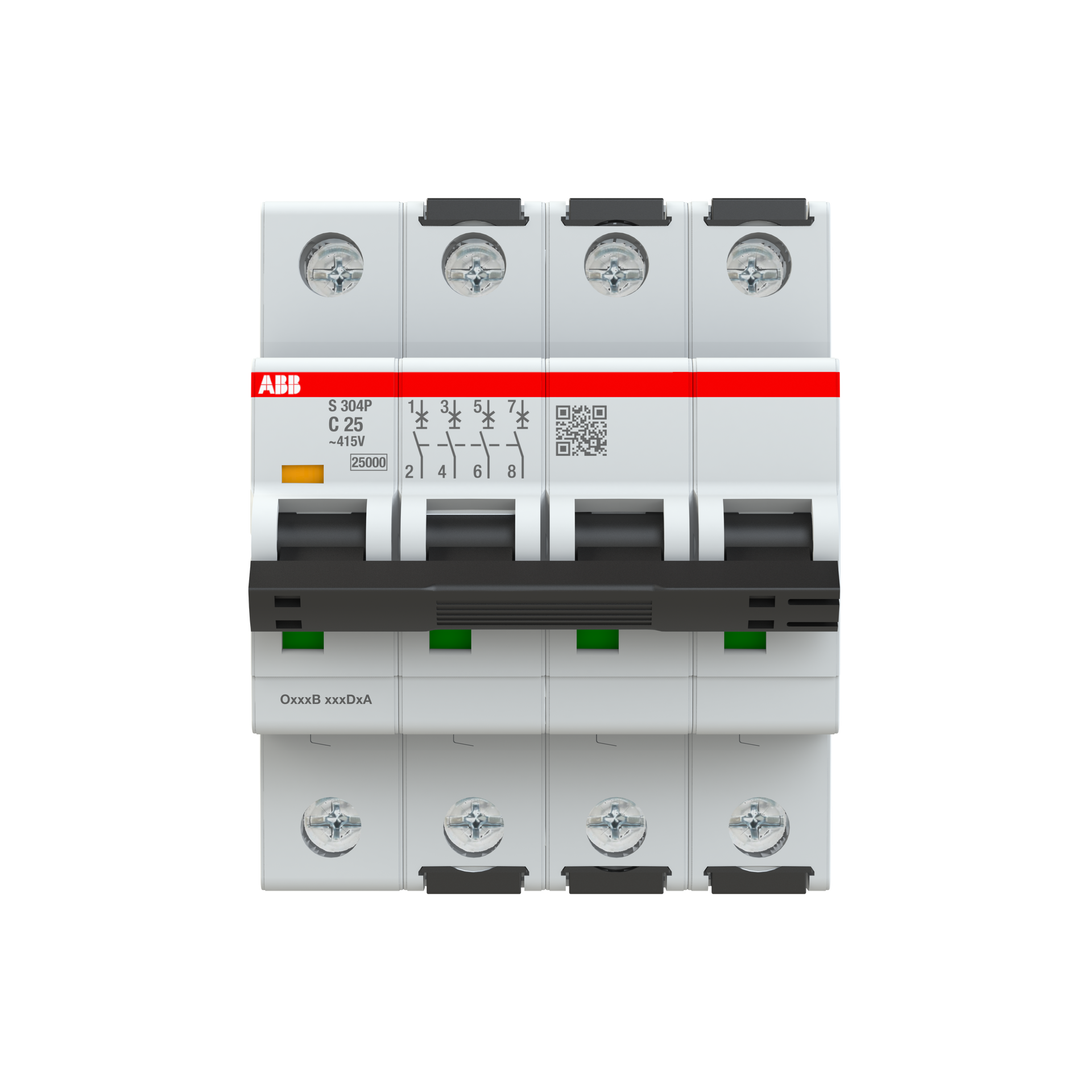 Miniature Circuit Breaker - S300P - 4P - 25 A - C - (AC) 25 kA – Immagine 2 di 3