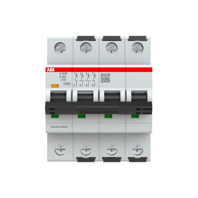 Miniature Circuit Breaker - S300P - 4P - 63 A - C - (AC) 15 kA
