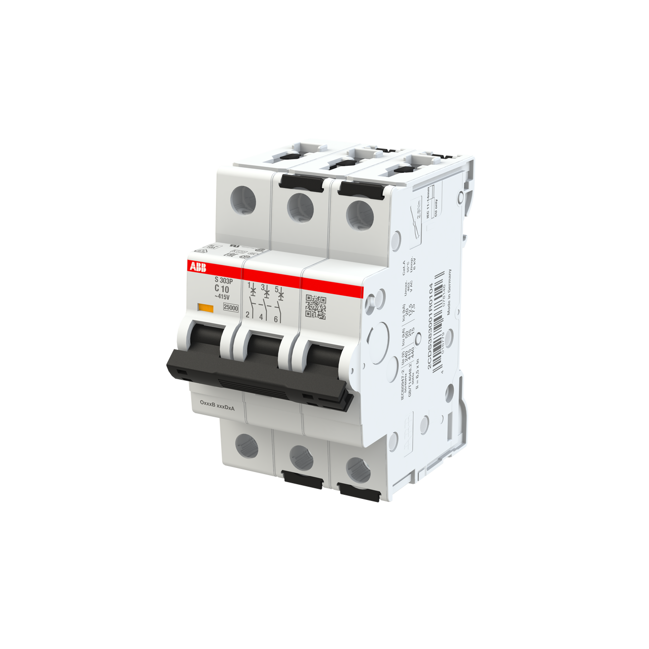 Miniature Circuit Breaker - S300P - 3P - 10 A - C - (AC) 25 kA