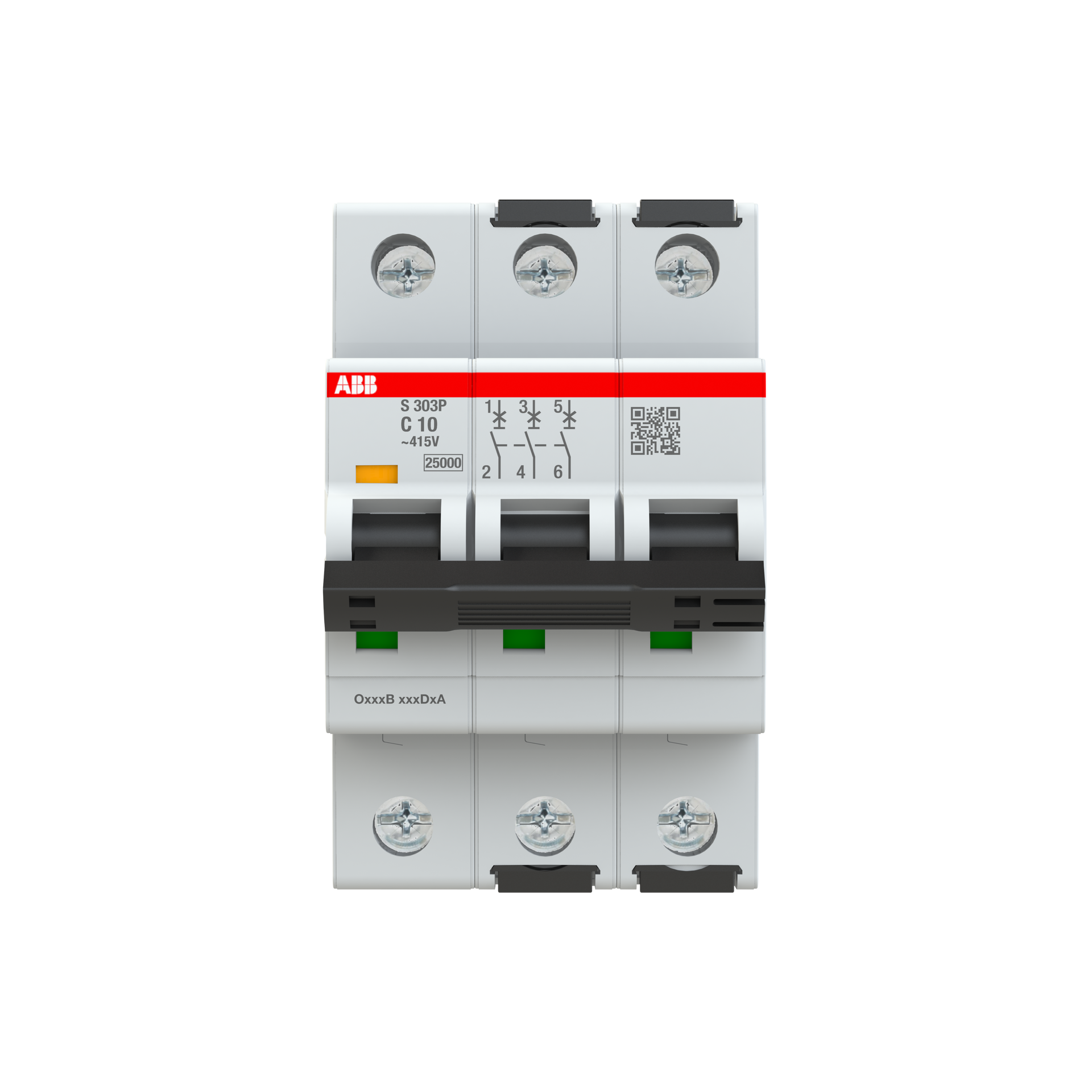 Miniature Circuit Breaker - S300P - 3P - 10 A - C - (AC) 25 kA – Immagine 2 di 3