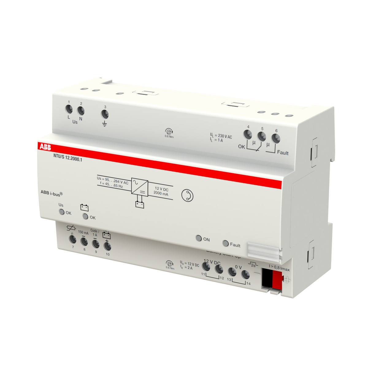 NTU/S12.2000.1 Alimentatore per sensori, 12 V c.c., 2 A, per batterie di back-up – Immagine 3 di 3