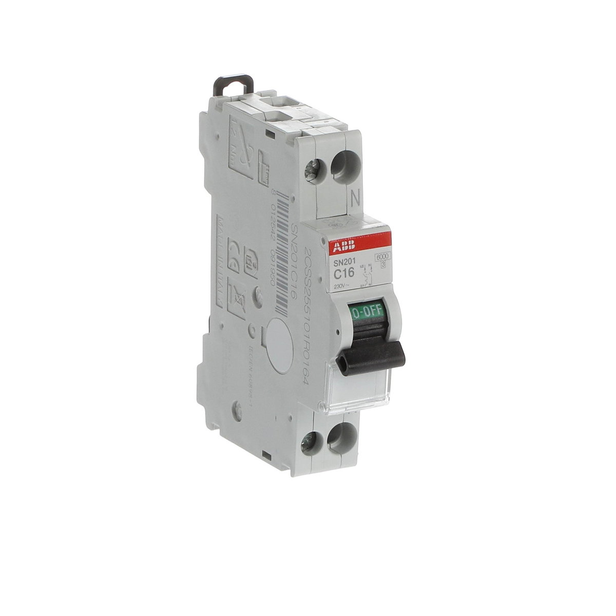 SN201  - C16 -  6kA Curva C 16A - SN201 - 1P+N - 16 A - C - (230 V) 6 kA – Immagine 3 di 3