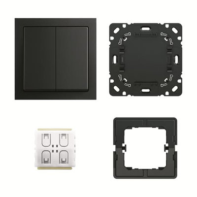 Bluetooth Low Energie (BLE/Casambi) Smart Switch set for Bluetooth Low Energy (BLE) 4 channel Wireless black matt - Platform 63