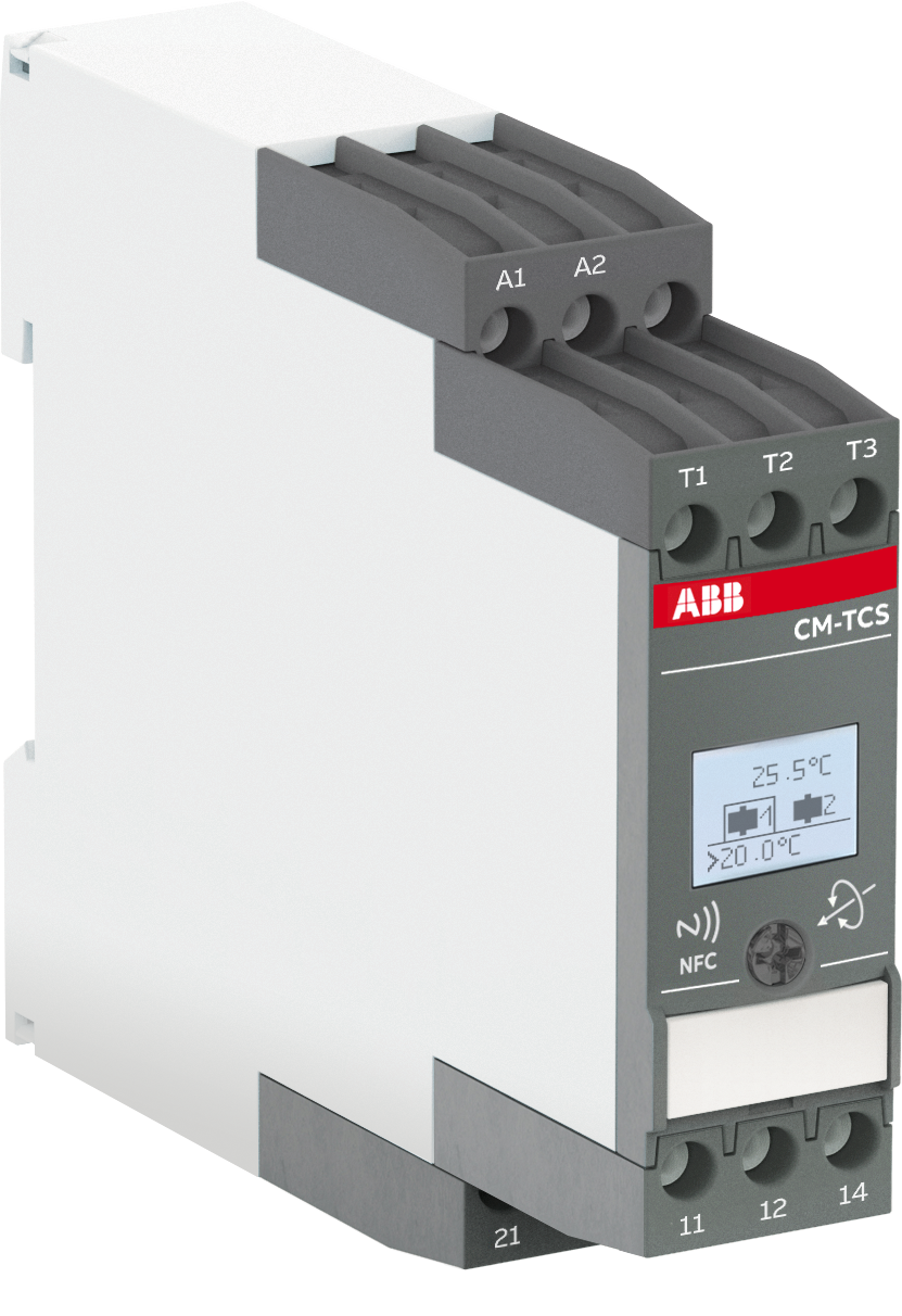 CM-TCS.011P Temp. monitoring relays LCD+NFC, -200..+850°C, 24-240VAC/DC