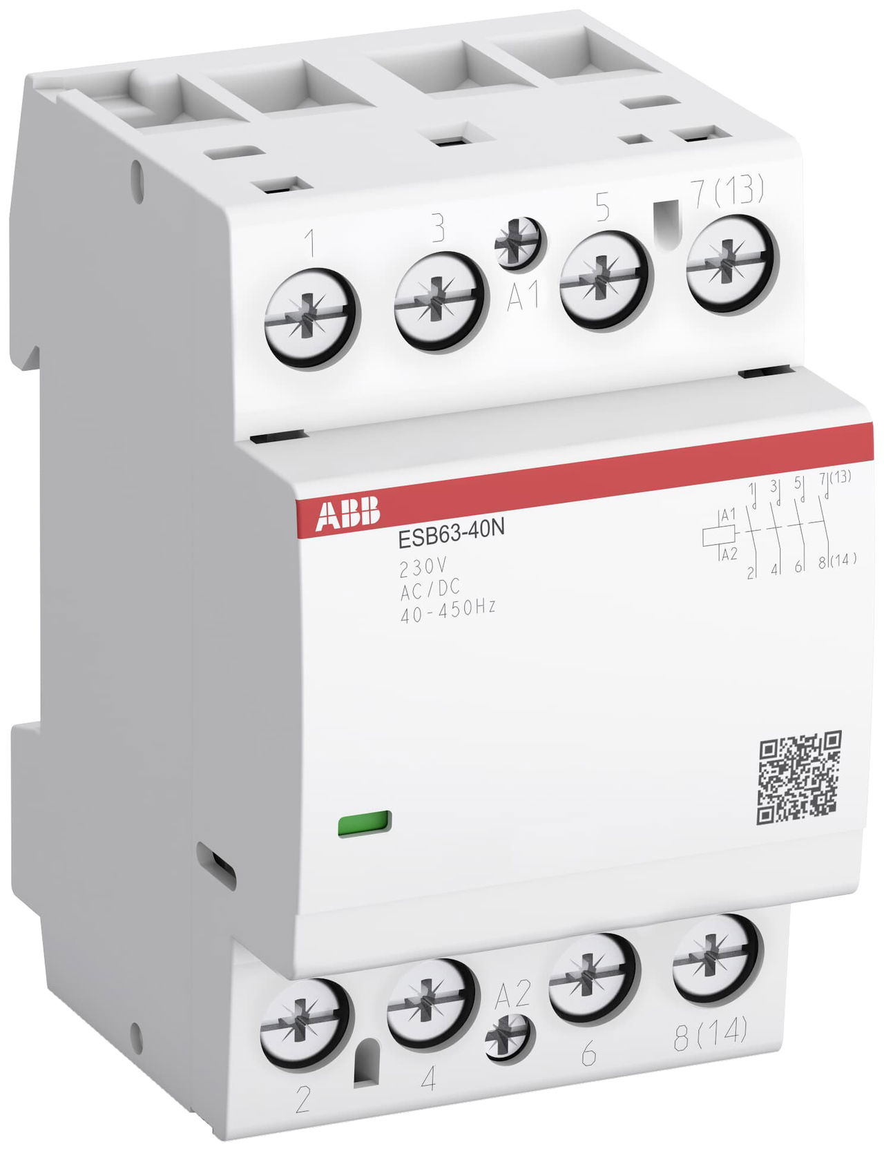 ESB63-40N-01 Contattori Modulari (NO) 63 A - 4 NO - 0 NC - 24 V - Circuito di Controllo 400 Hz