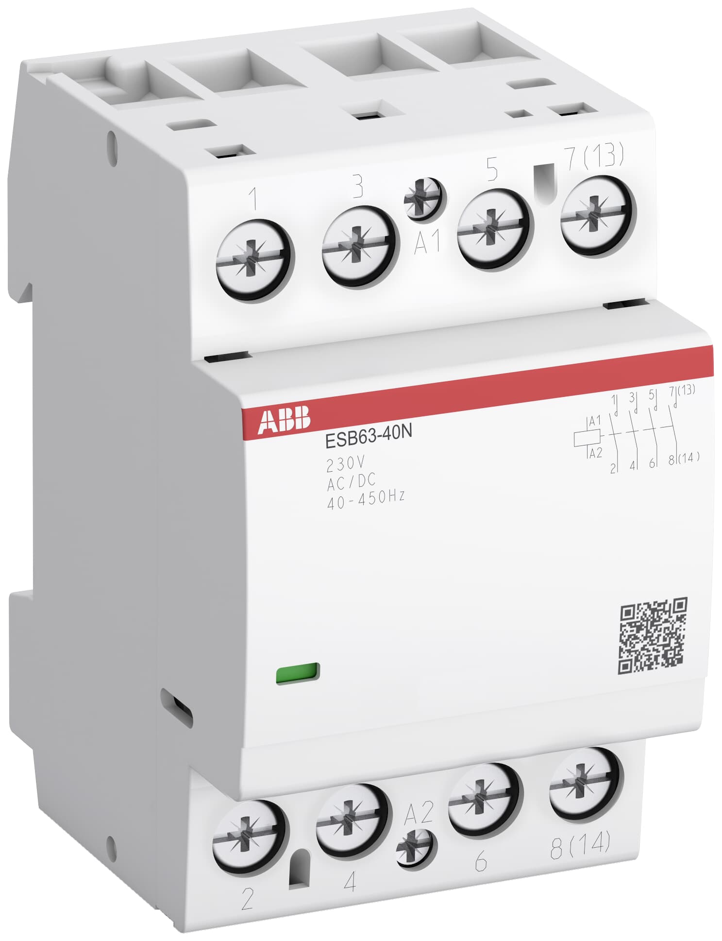 ESB63-40N-01 Contattori Modulari (NO) 63 A - 4 NO - 0 NC - 24 V - Circuito di Controllo 400 Hz