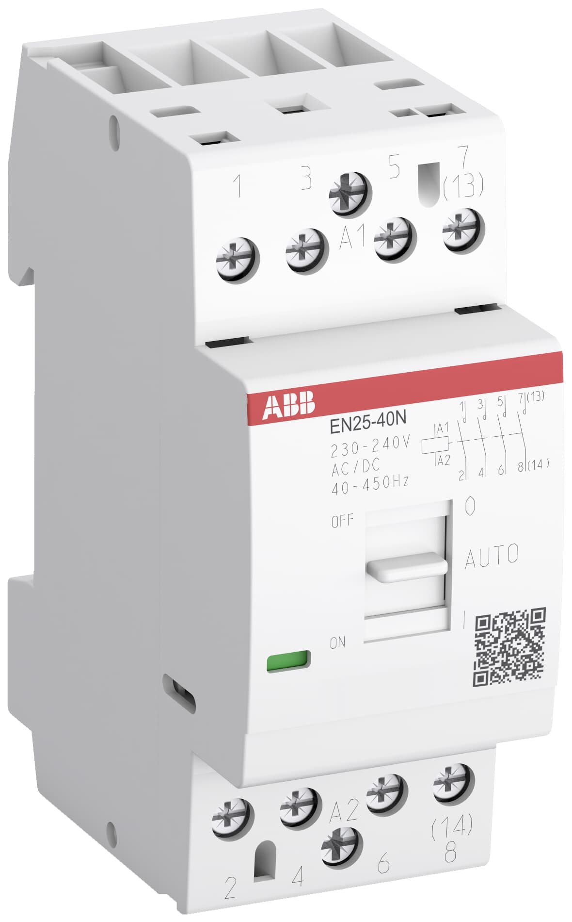 EN25-40N-06 Contattori Modulari (NO) 25 A - 4 NO - 0 NC - 230 ... 240 V - Circuito di Controllo 400 Hz