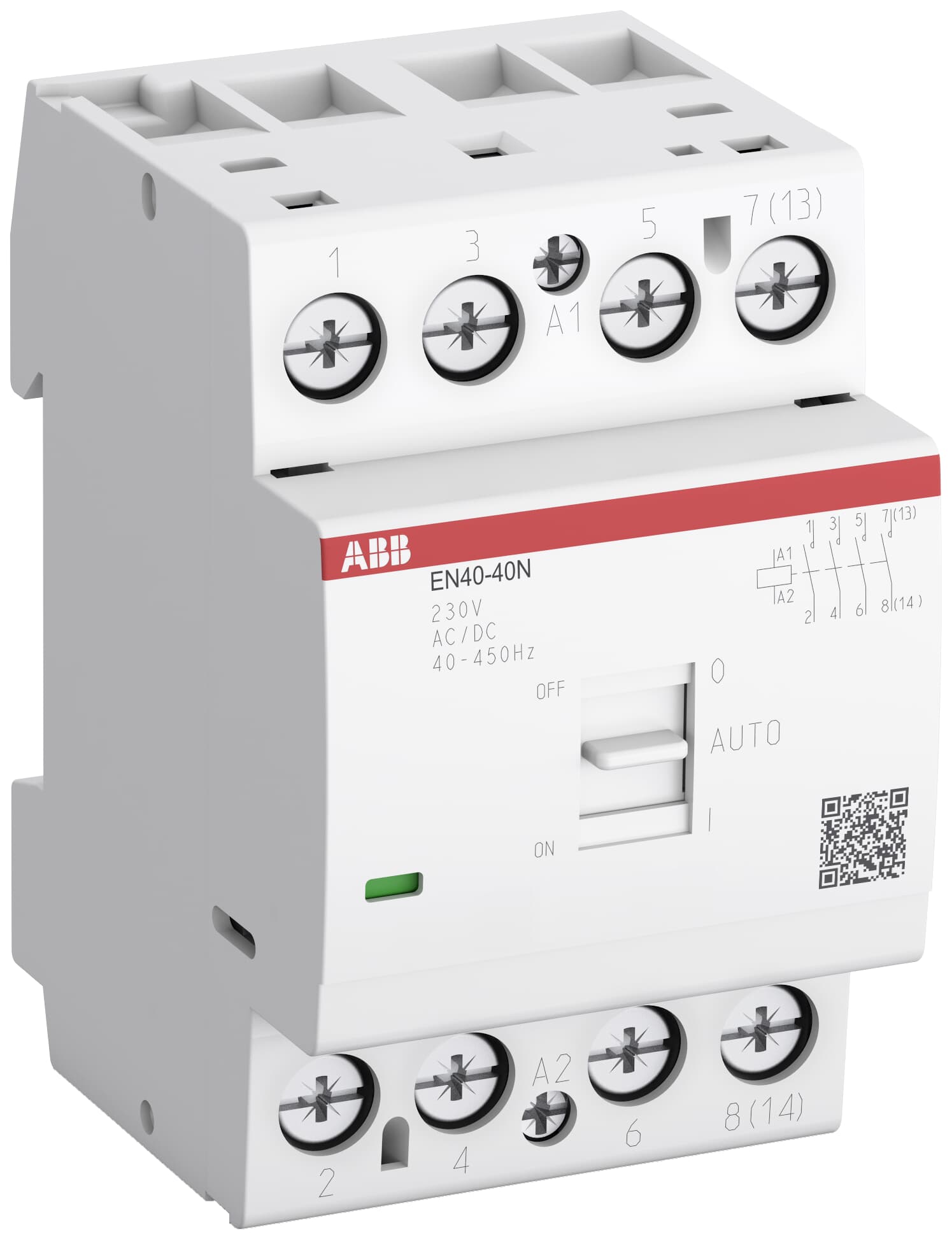 EN40-40N-01 Contattori Modulari (NO) 40 A - 4 NO - 0 NC - 24 V - Circuito di Controllo 400 Hz