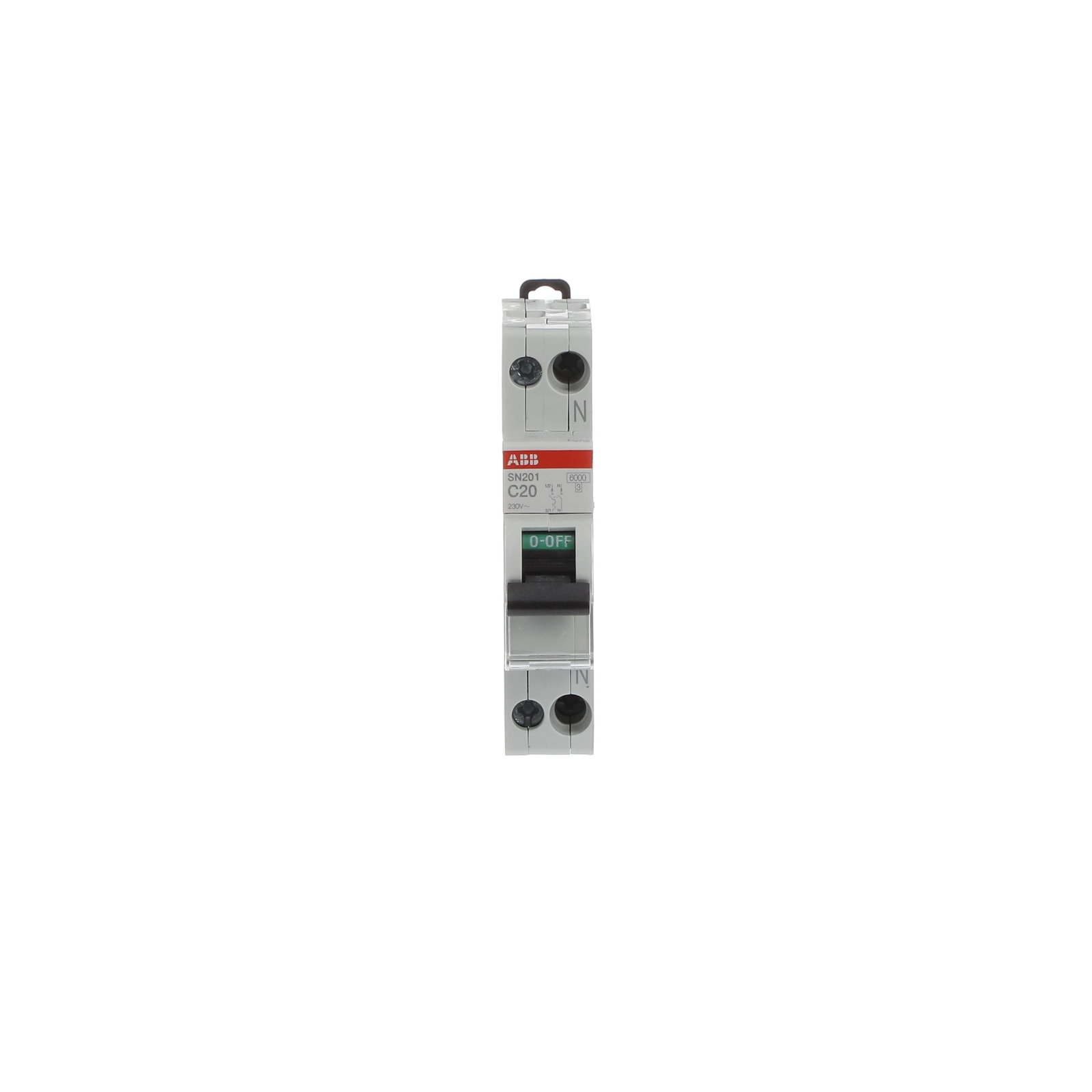 SN201  - C20 -  6kA Curva C 20A - SN201 - 1P+N - 20 A - C - (230 V) 6 kA – Immagine 2 di 3