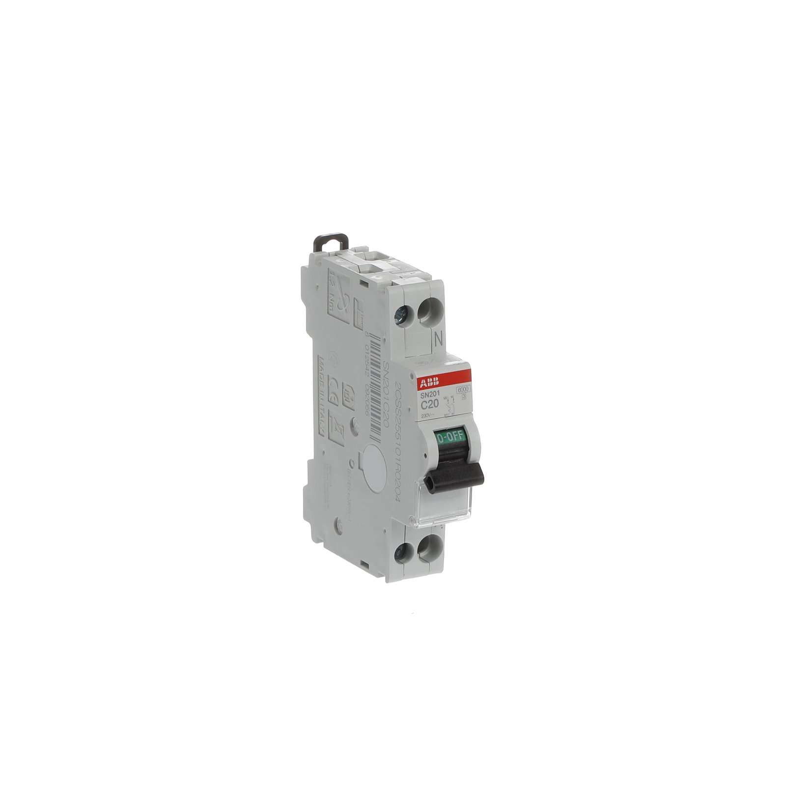 SN201  - C20 -  6kA Curva C 20A - SN201 - 1P+N - 20 A - C - (230 V) 6 kA