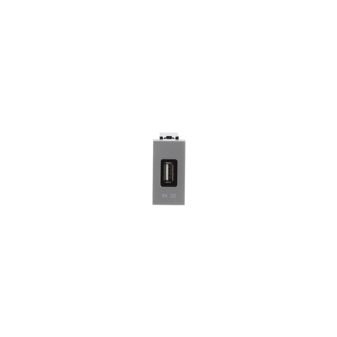 USB charger 2.000mA, 1-gang Breakout cable with USB A Silver - Zenit