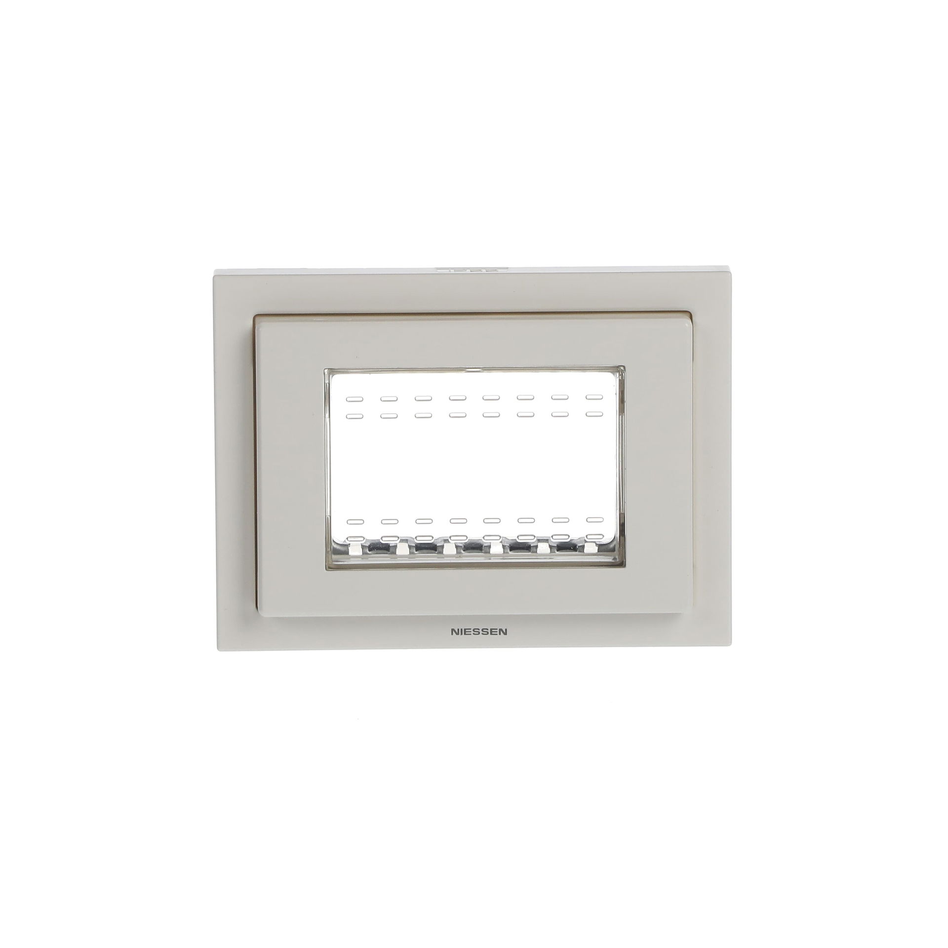 Placca 3 moduli IP55 with Hinged Lid 1-gang Bianco - Zenit Waterproof – Immagine 2 di 3