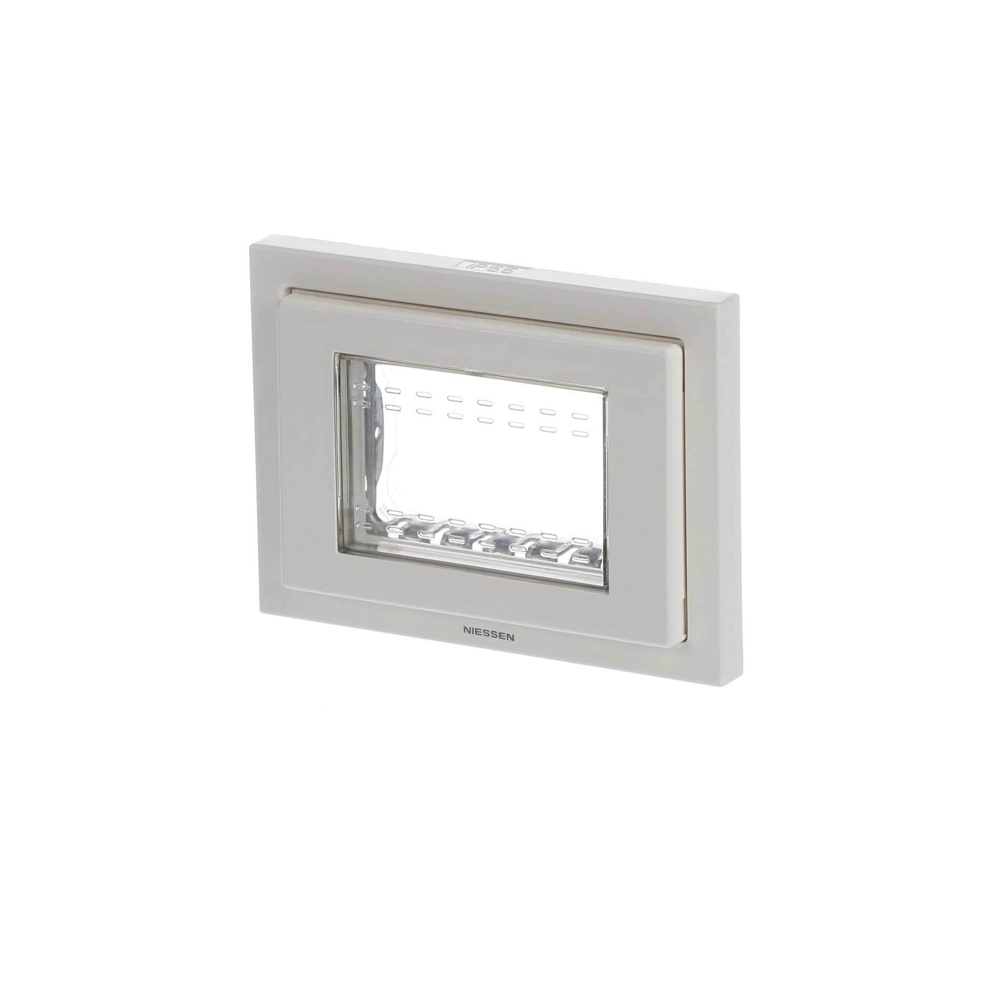 Placca 3 moduli IP55 with Hinged Lid 1-gang Bianco - Zenit Waterproof – Immagine 3 di 3