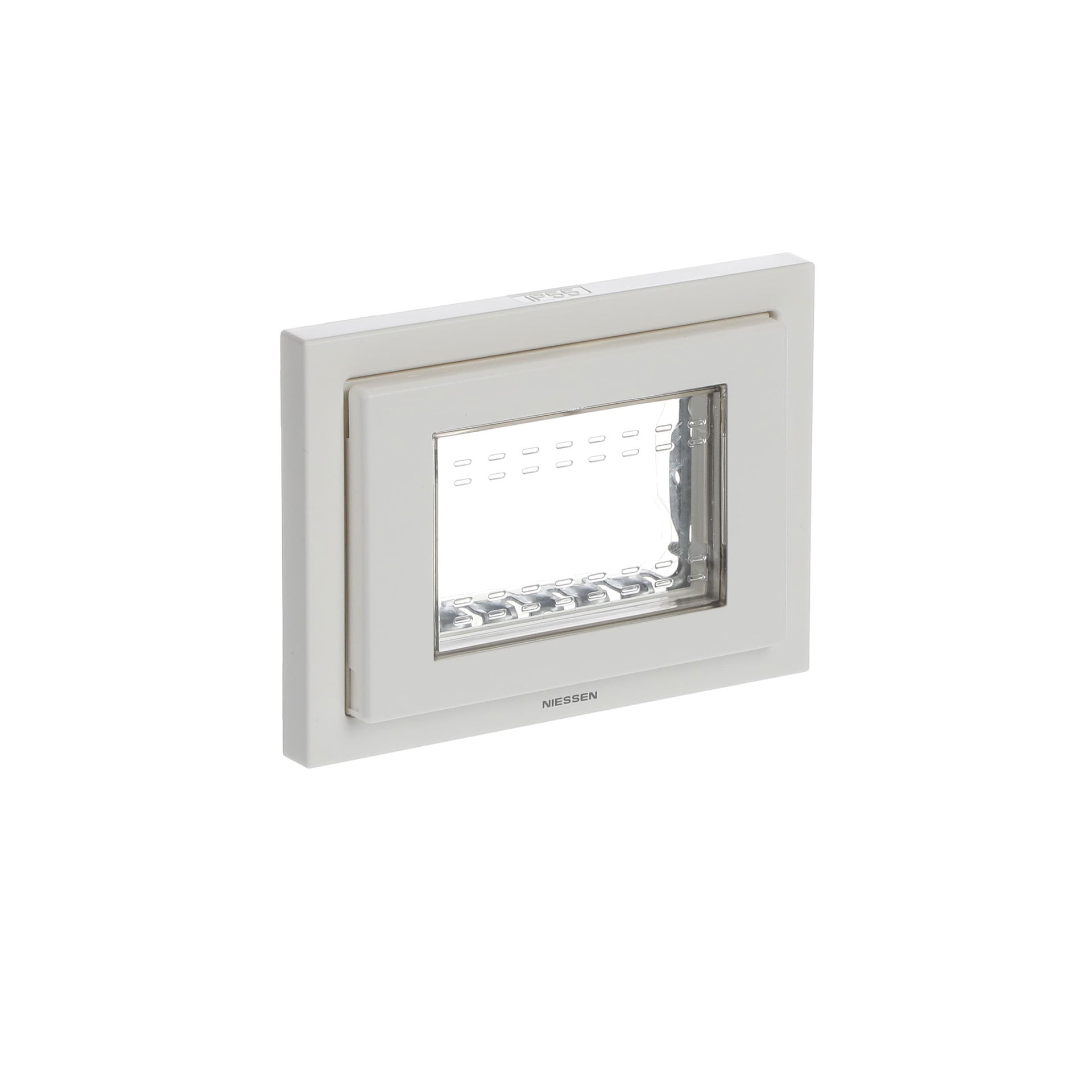 Placca 3 moduli IP55 with Hinged Lid 1-gang Bianco - Zenit Waterproof