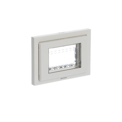 Placca 3 moduli IP55 with Hinged Lid 1-gang Bianco - Zenit Waterproof