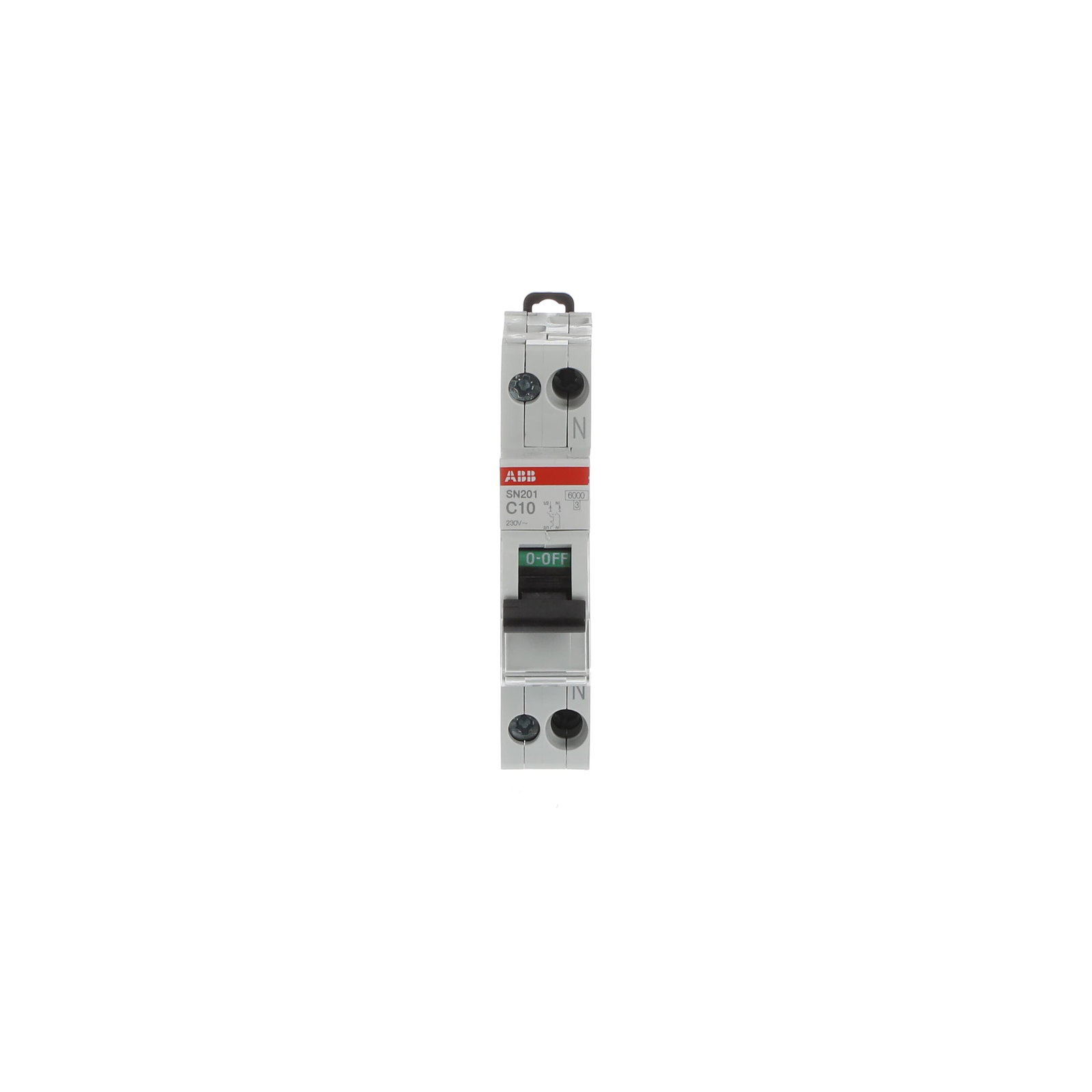 SN201  - C10 -  6kA Curva C 10A - SN201 - 1P+N - 10 A - C - (230 V) 6 kA – Immagine 2 di 3