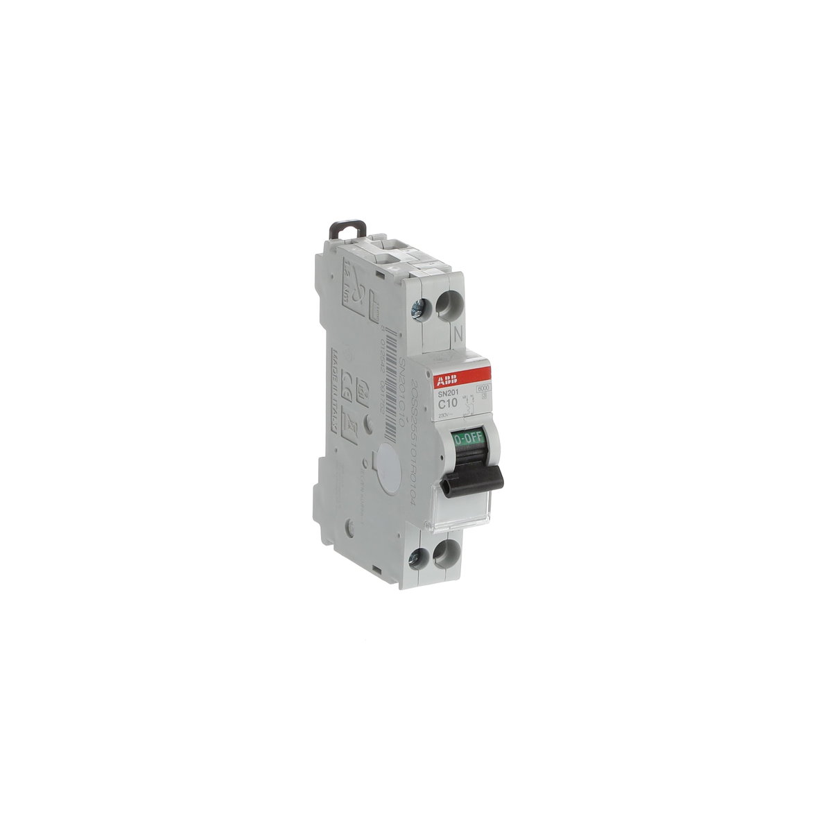 SN201  - C10 -  6kA Curva C 10A - SN201 - 1P+N - 10 A - C - (230 V) 6 kA – Immagine 3 di 3