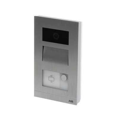 PE mini 1P parete RFID RFID, 1 button(s), Argento