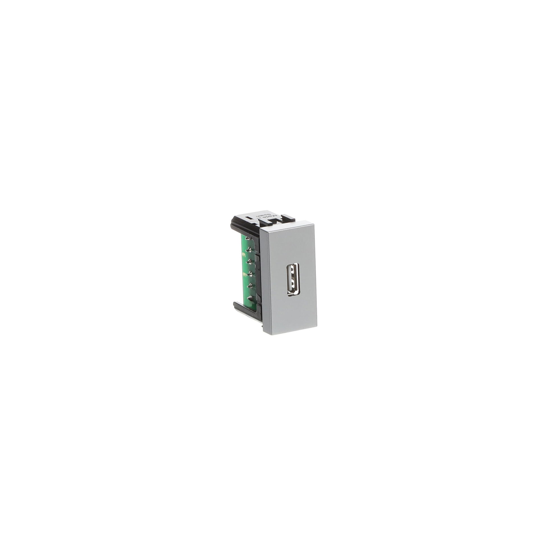 Presa USB Usb 1 gang Argento - Zenit – Immagine 2 di 3
