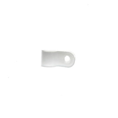 CABLE CLAMP WHT PLAIN EDGE .25 DIA