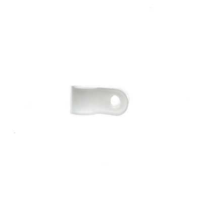 CABLE CLAMP WHT PLAIN EDGE .25 DIA