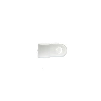 CABLE CLAMP WHT PLAIN EDGE .25 DIA