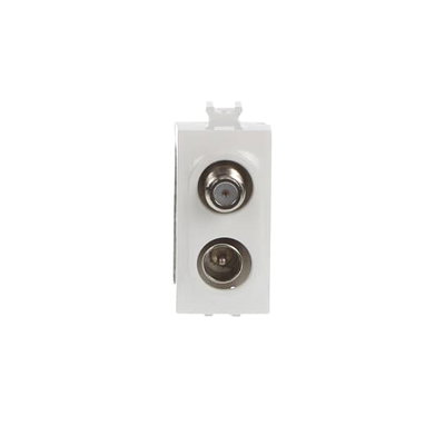 Prese TV End socket Bianco - Chiara