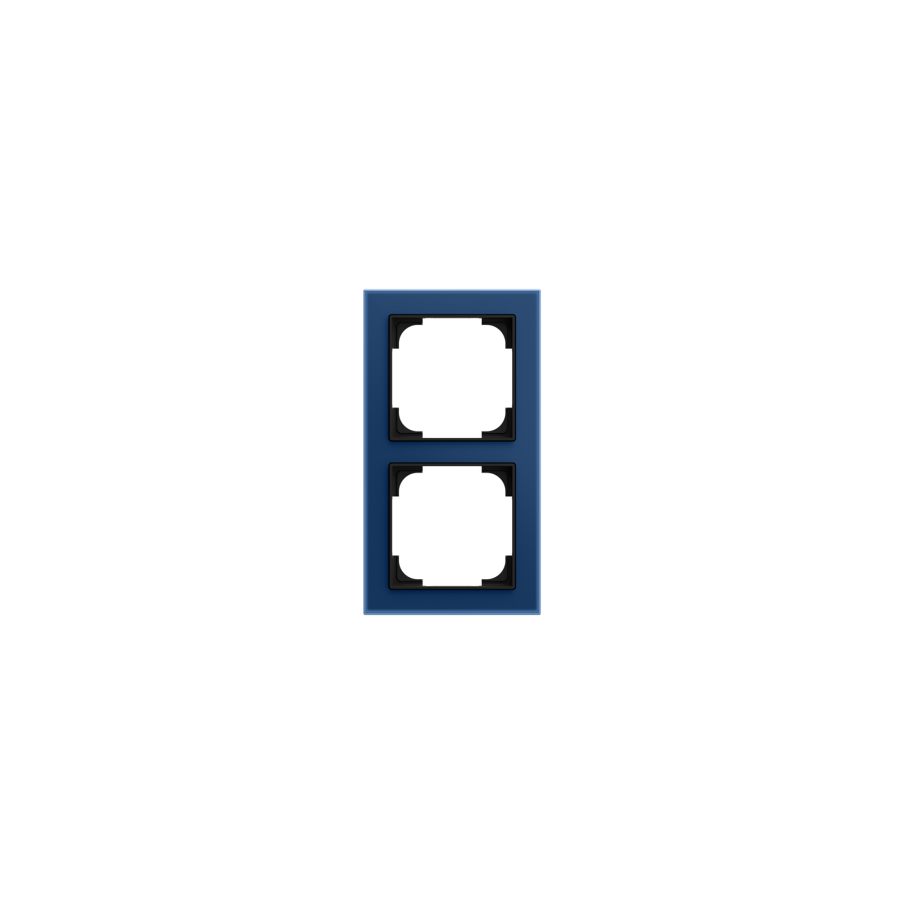 Cover frame 2-gang glass blue - Busch-art linear