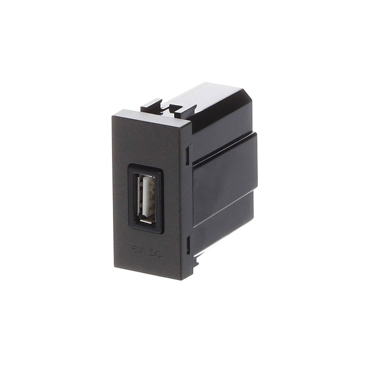 USB charger 2.000mA, 1-gang Breakout cable with USB A Anthracite - Zenit