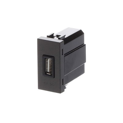 USB charger 2.000mA, 1-gang Breakout cable with USB A Anthracite - Zenit