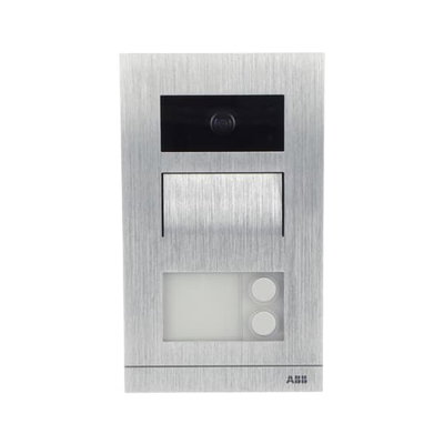 P.E. MINI IP 2 PULS. ID PAR. H81313P2-A, 2 button(s), aluminium