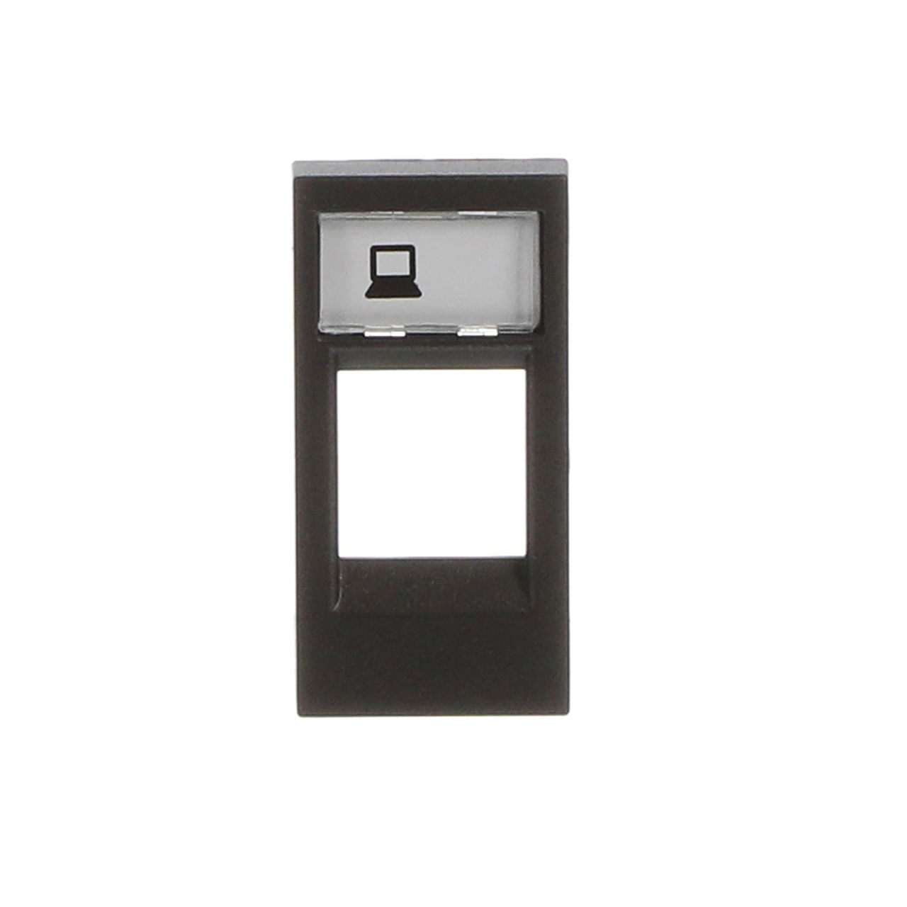 Cover For data connection housing 1 gang Antracite - Zenit – Immagine 2 di 3