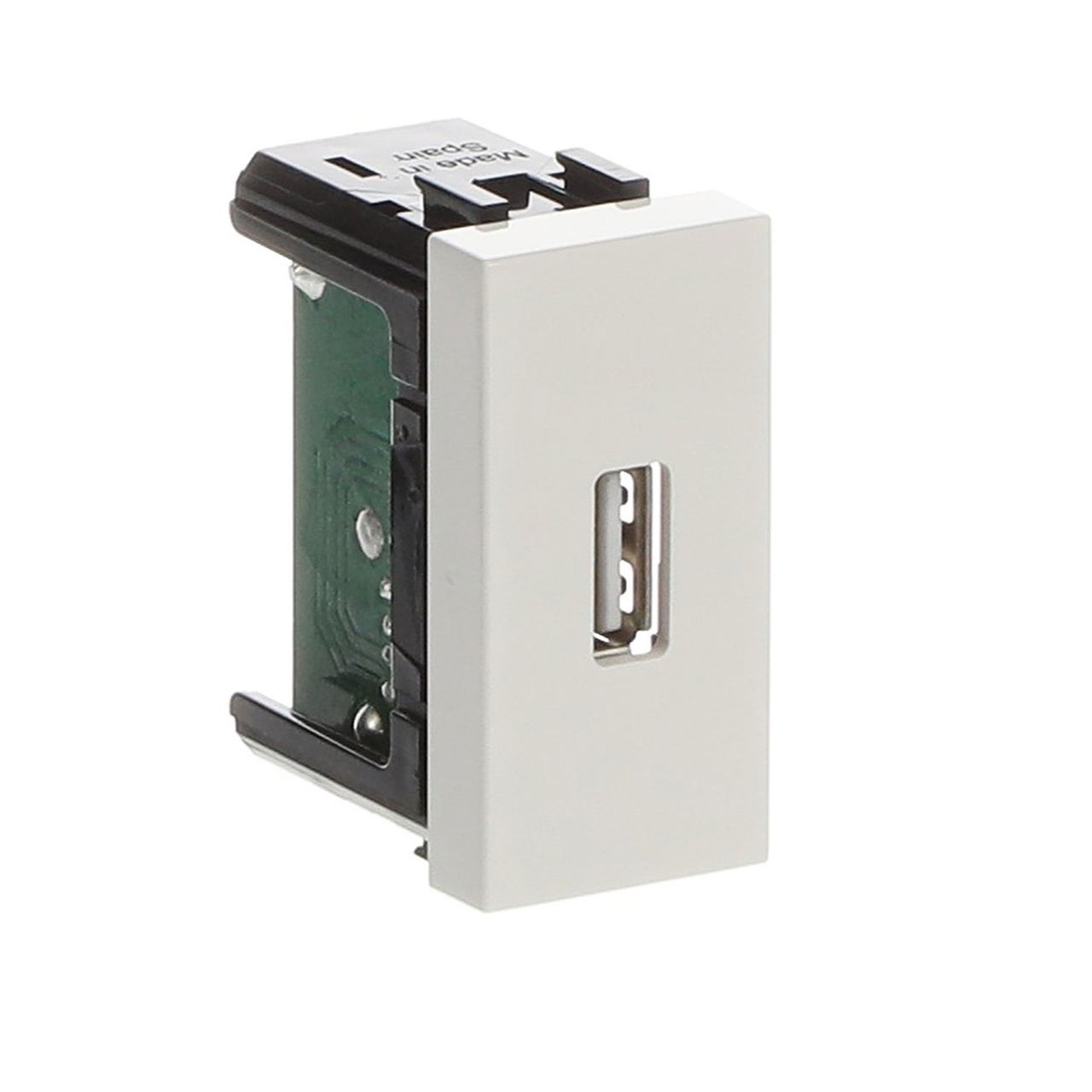 Insert/cover Usb 1 gang White - Zenit – Immagine 2 di 3