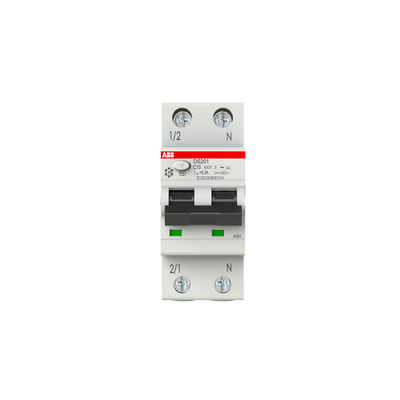 Interruttori magnetotermici differenziali DS201 DS201 - 1P+N - 300 mA - 10 A - C - Type AC