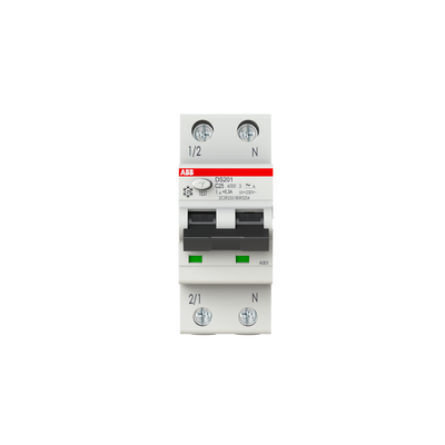 Interruttori magnetotermici differenziali DS201 DS201 - 1P+N - 300 mA - 25 A - C - Type A