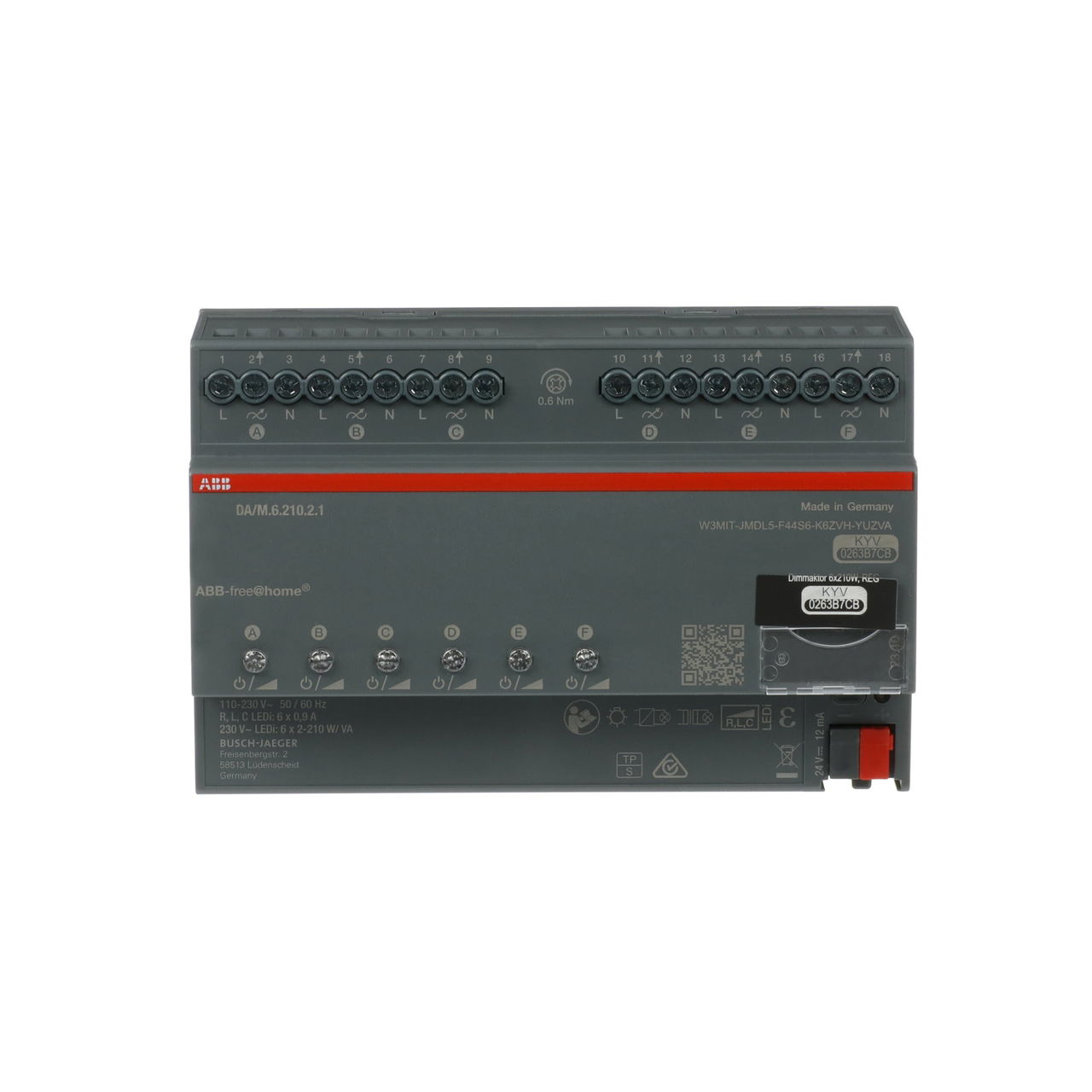 DA/M.6.210.2.1 Dimmer LED 6x210 W/VA di ABB-free@home® – Immagine 2 di 4