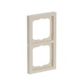 Cover frame 2-gang ivory white - future linear