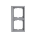 Cover frame 2-gang aluminium silver - future linear