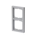 Cover frame 2-gang aluminium silver - future linear