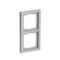 Cover frame 2-gang aluminium silver - future linear