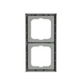 Cover frame 2-gang aluminium silver - future linear