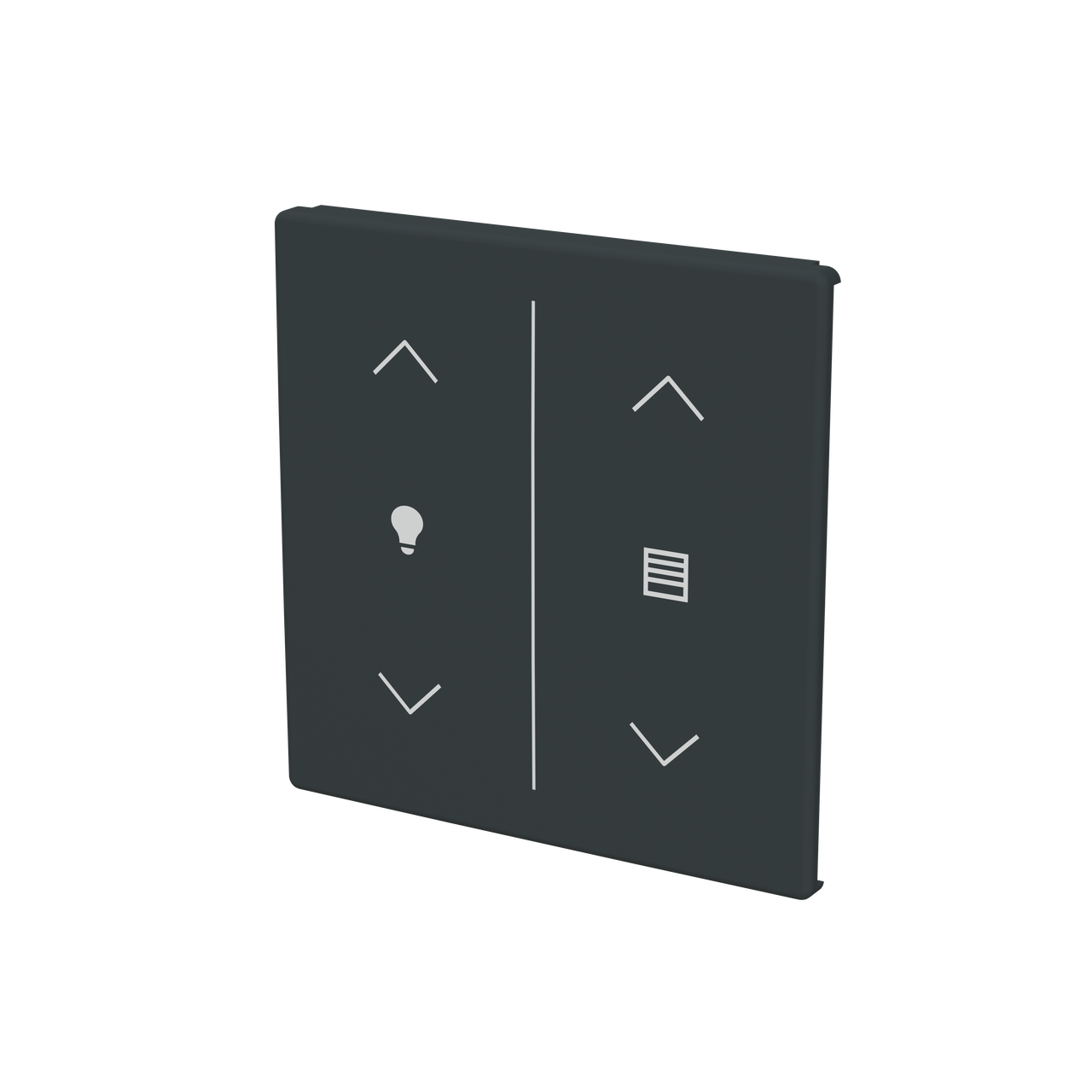 Cover plate Symbol "arrows/venetian blind" and "dimmer" anthracite - Platform 63 – Immagine 3 di 3