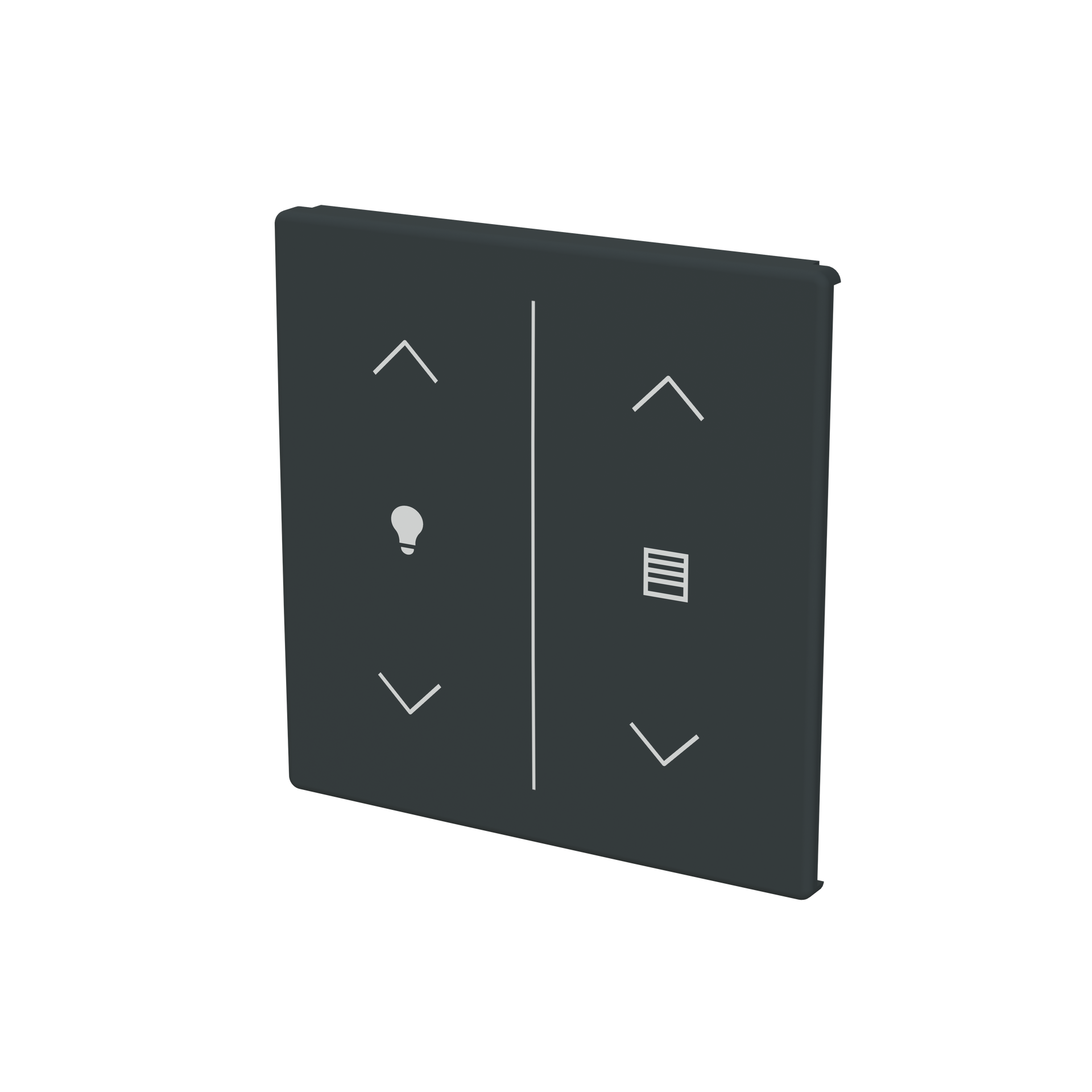 Cover plate Symbol "arrows/venetian blind" and "dimmer" anthracite - Platform 63 – Immagine 3 di 3