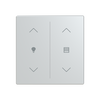 Cover plate Symbol "arrows/venetian blind" and "dimmer" aluminium silver - Platform 63
