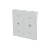 Cover plate Symbol "arrows/venetian blind" and "dimmer" aluminium silver - Platform 63