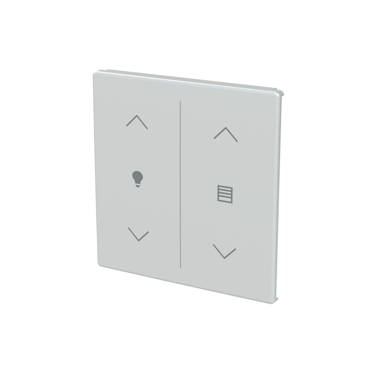 Cover plate Symbol "arrows/venetian blind" and "dimmer" aluminium silver - Platform 63 – Immagine 3 di 3