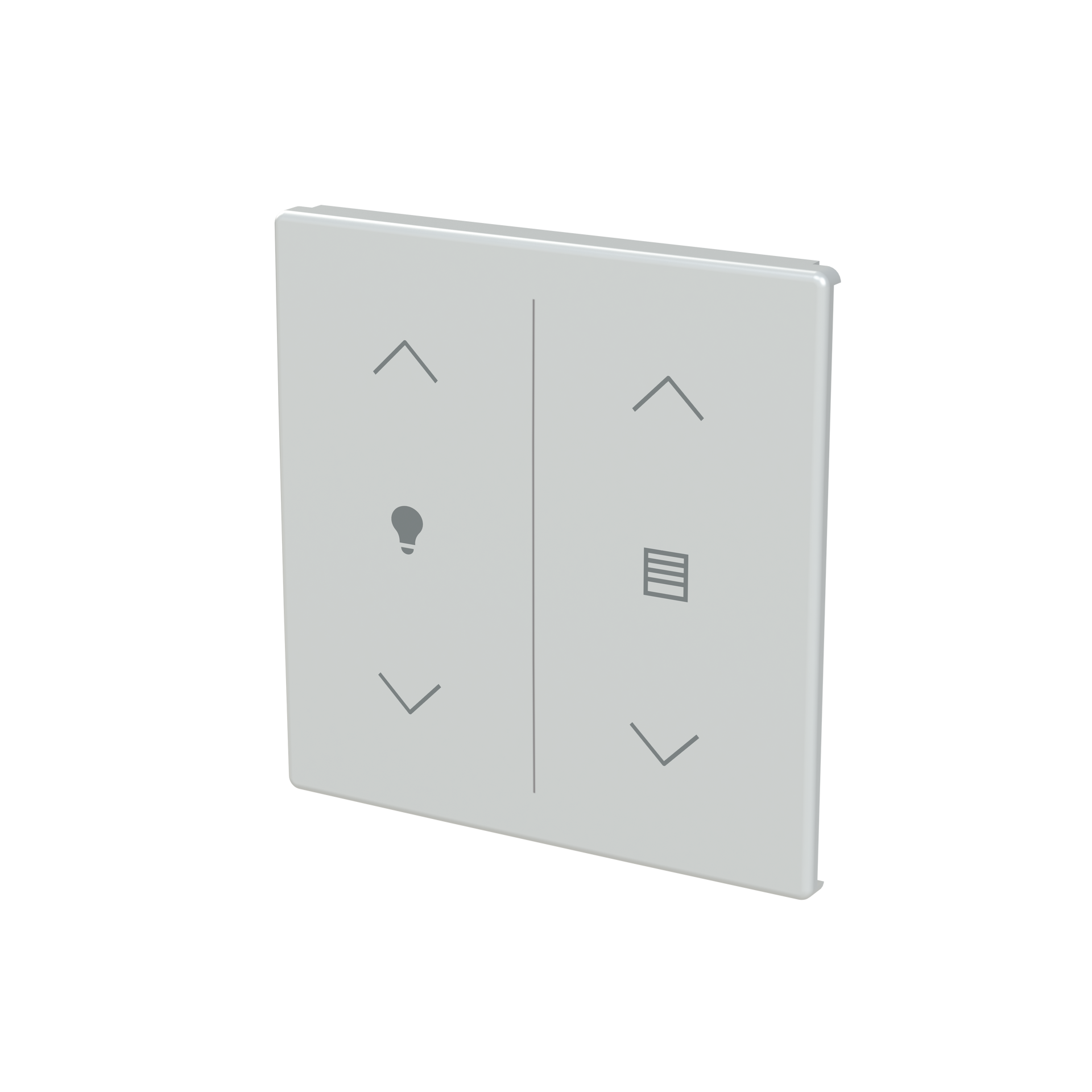 Cover plate Symbol "arrows/venetian blind" and "dimmer" aluminium silver - Platform 63 – Immagine 3 di 3