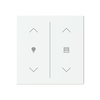 Cover plate Symbol "arrows/venetian blind" and "dimmer" studio white matt - Platform 63